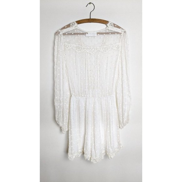 Zimmermann Oleander Lattice Playsuit Silk Size 1 / 10 - Picture 5 of 16